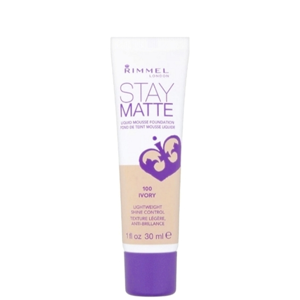 Rimmel London Stay Matte Liquid Foundation, 100 Ivory
